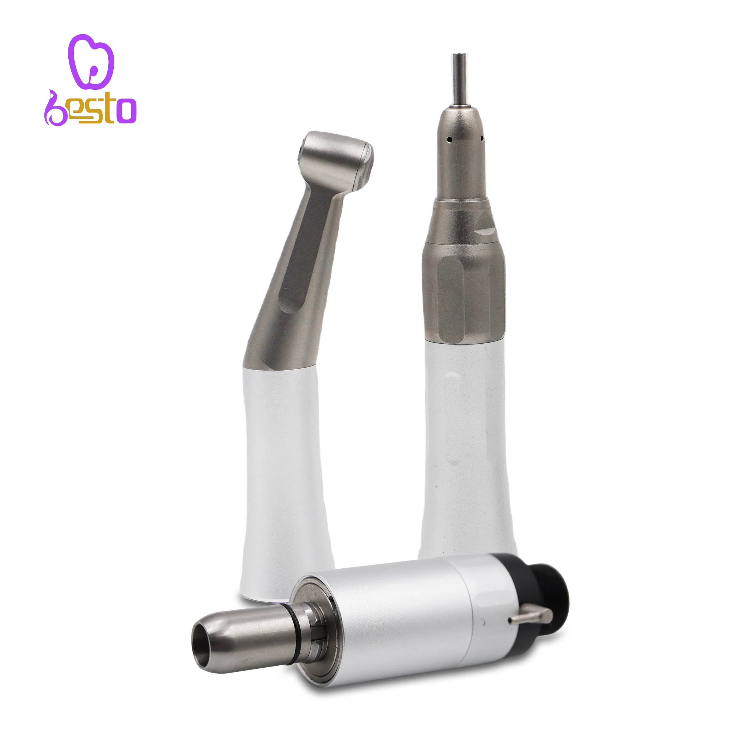 

BESTO Medical Handpiece Set Push Button Low Speed Contra Angle Handpiece Kit External den tal Handpiece Dentist Instruments Kit