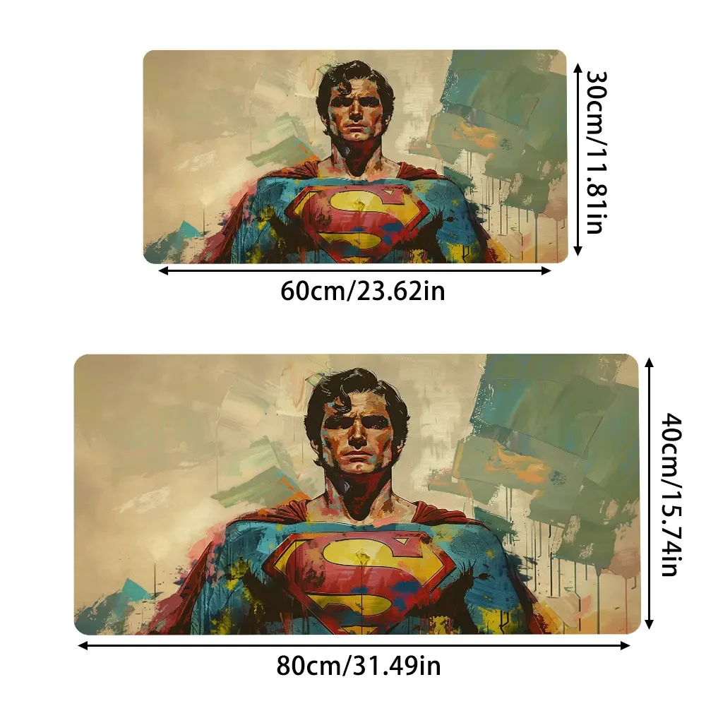 Alfombrilla grande para ratón de Superman, alfombrilla para ordenador, alfombrilla para escritorio, teclado, alfombrilla para mesa de juegos de oficina, 1 ud.