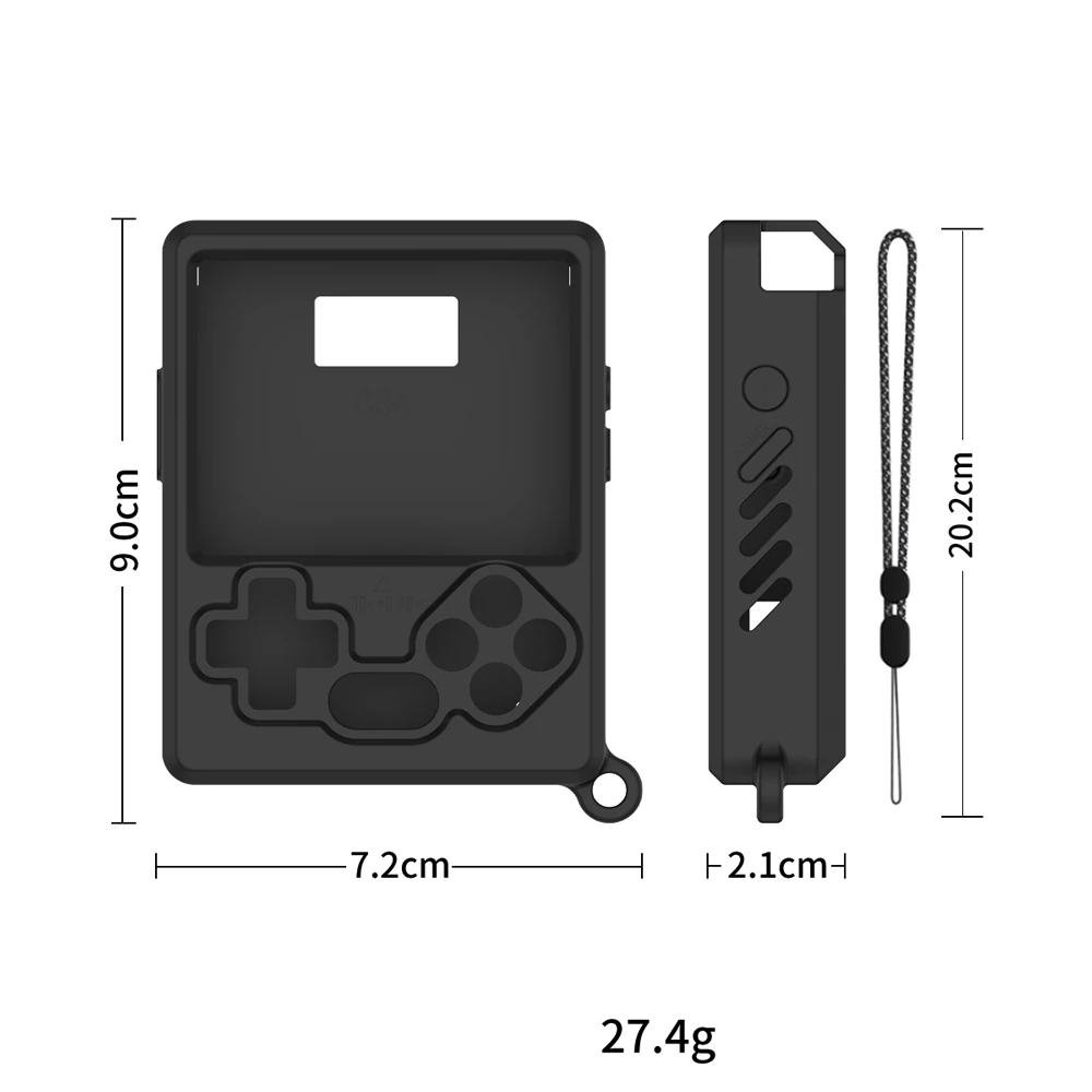 Hochwertige Schutzhülle für die GKD Pixel 2-Spielekonsole, Silikonhülle, Fallschutz, einfache einfarbige Hülle mit Trageband