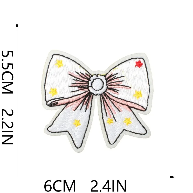 Creative Bow Embroidery Sew Iron-on Embroidery Patch Stickers Applique Decoration for DIY Clothes Coats Jeans T-shirt Hat Bags