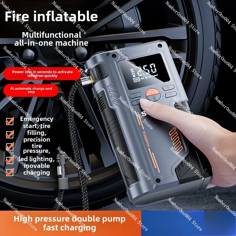 Car Wireless Air Pump Portable Car Emergency Start Power All-in-One Machine Car Tire Automatic Pump