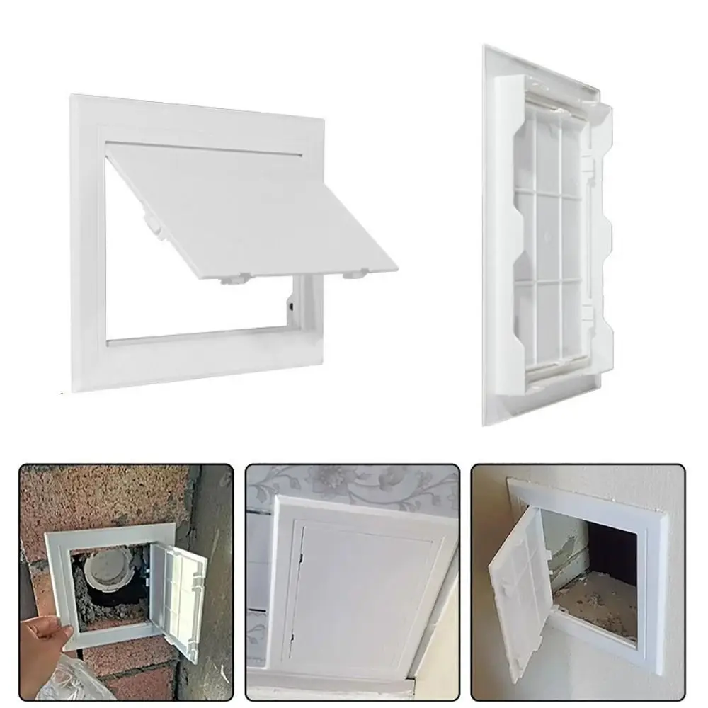 Mew White Access Panel Door Plastic Self-adhesive Inspection Hole Hinged Access Hatch Doors Wall Ceiling