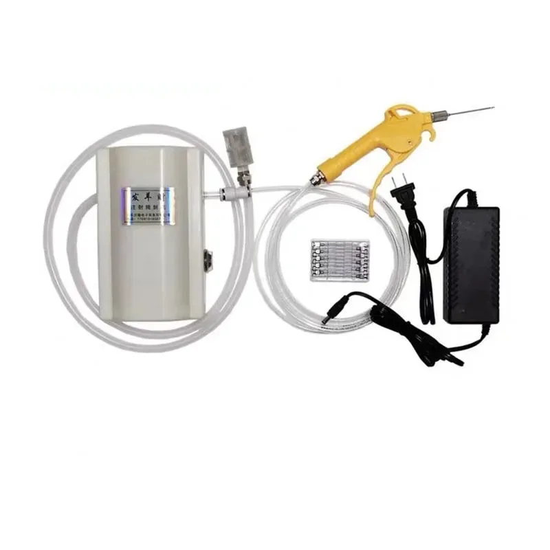 Useful Electric High Pressure Meat Injector Pump Gun - Saline Syringe Bacon Maker Meat Processor for Kitchen