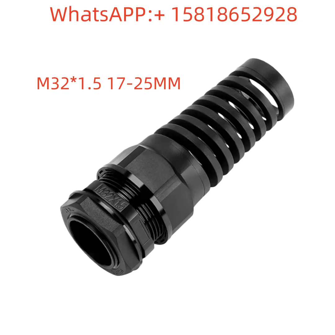 5PCS PA66 Nylon Cable Waterproof Connector Anti-Bending M Metric PG German NPT Twist-Resistant UL94 Flame Retardant Gland M32x1.