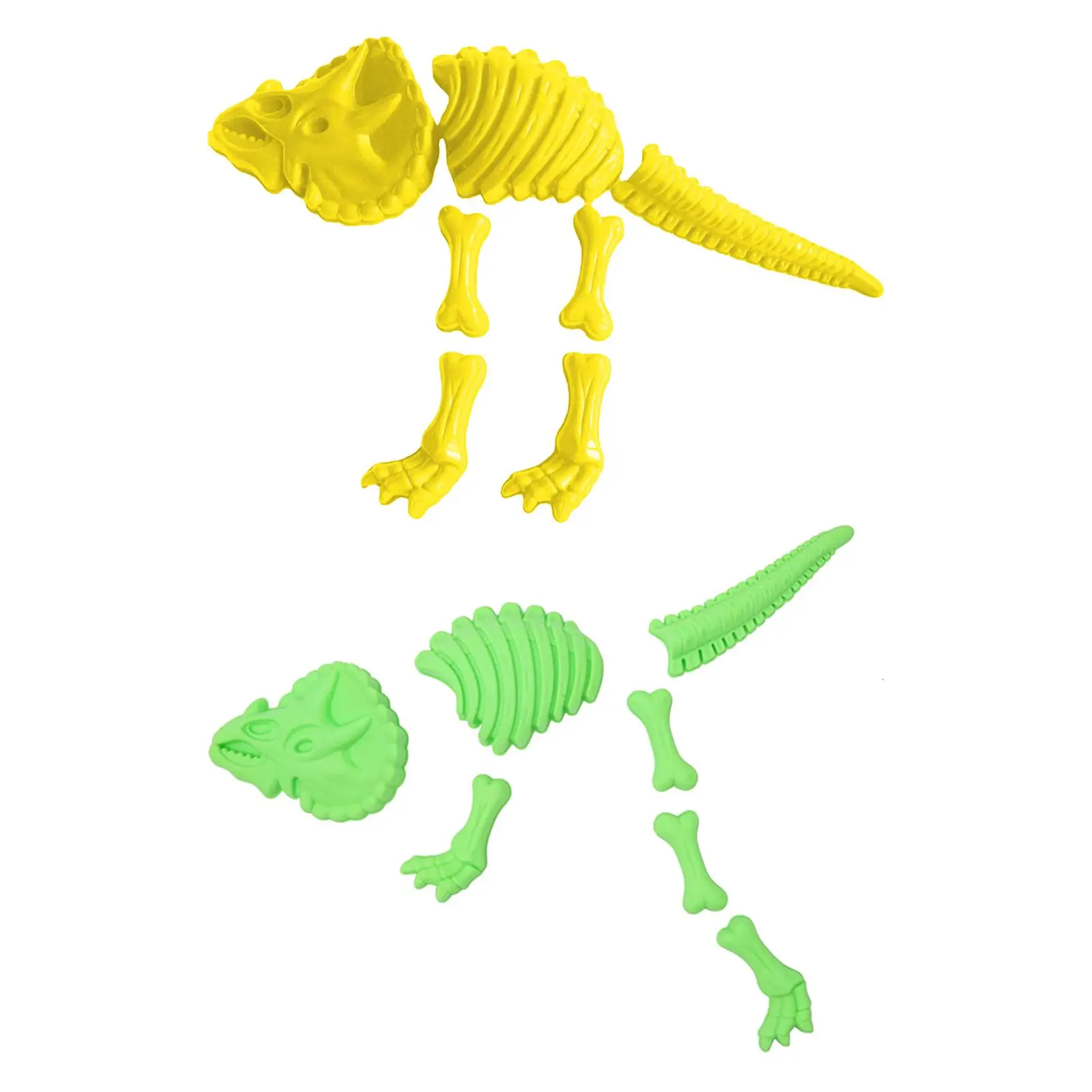 

7x Play Sand Skeleton Dinosaur Toys Beach Accessories Party Favors Travel Toys Summer Outdoors Games for Kids Boys and Girls