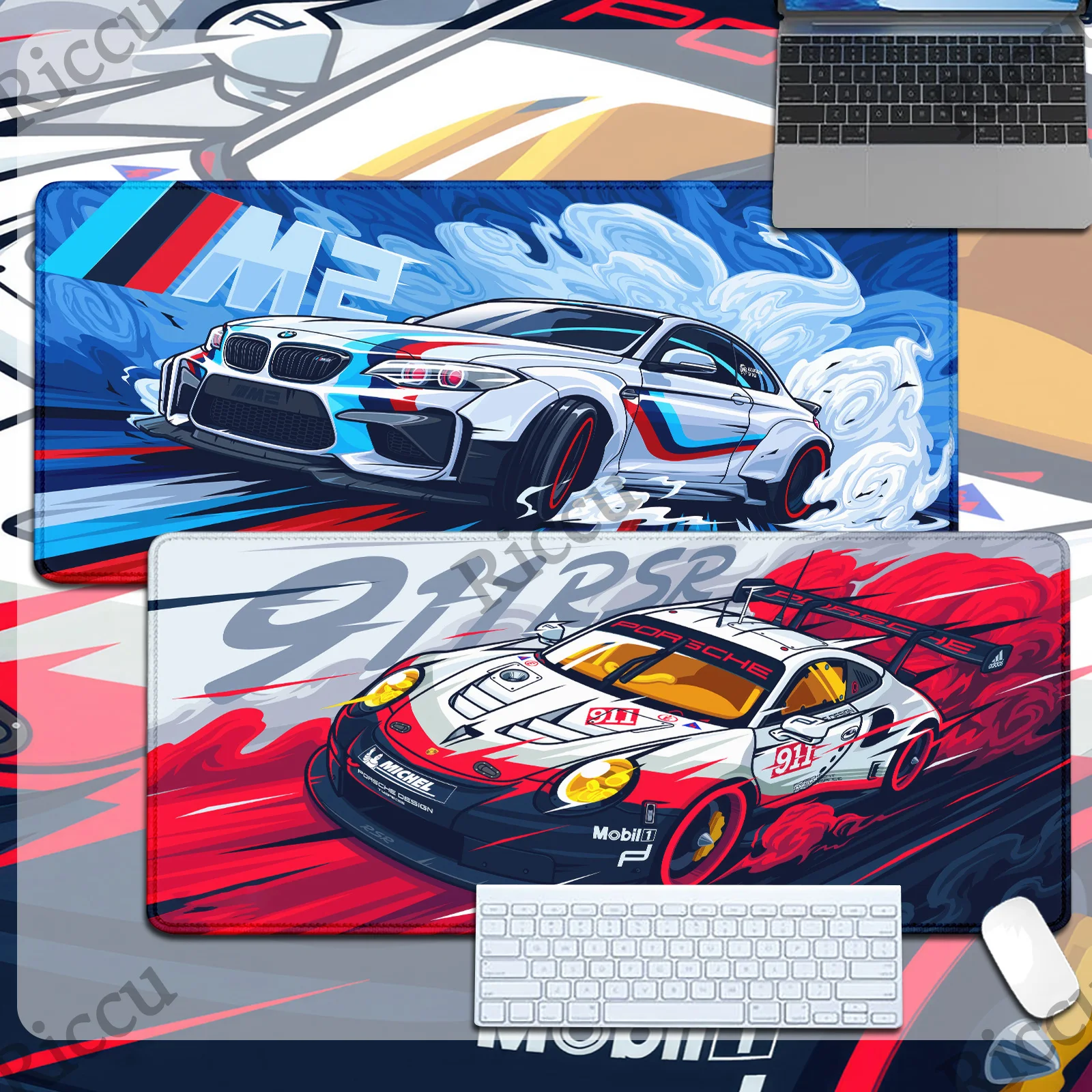 

XXL Anime Deskmat Rally Sports Racing Car Speed Drift GTR Race Car Big Size Computer Laptop Non-slip Keyboard Table Pad Mousepad