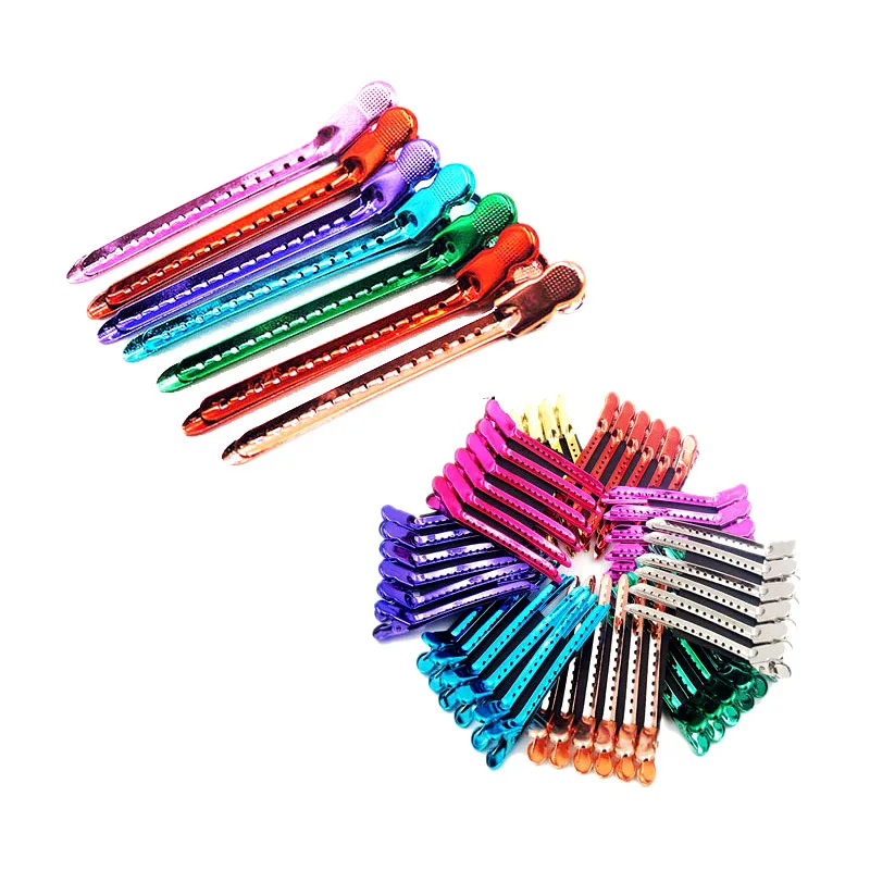 

﻿ 12 шт., заколки для волос, заколки для волос из кожи аллигатора, зажимы для секционирования утконоса, инструмент для укладки волн для профессионального салона, парикмахера, инструмент для волос