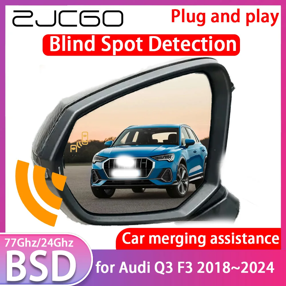 ZJCGO for Audi Q3 F3 2018-2024 Blind Spot Detection Car BSD BSA BSM System Driving Warning Radar Alert Mirror
