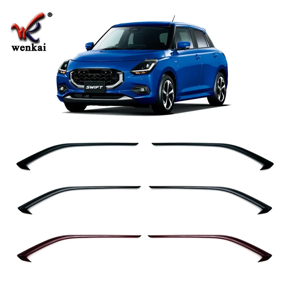 For Suzuki Swift ZC ZD 2024 2025 Car Accessories Carbon fiber style Front Inner Door Panel Decoration Special Glitter Patch