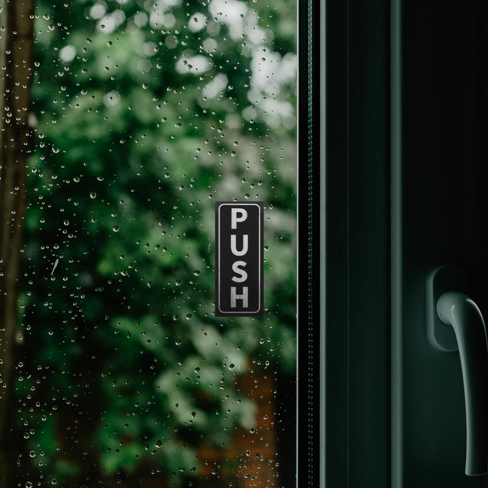 

2Pcs Stylish Push Pull Door Instruction Signs for Glass Doors Self Adhesive Decals Ideal for Offices Schools Restaurants