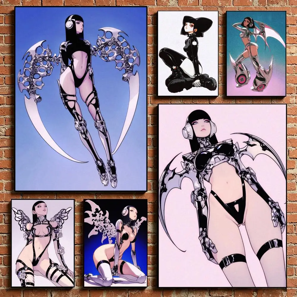 Succubus Wings Fleece Cool Poster HD Self‑Adhesive Art Print Home Wall Ornament for Clubs Cafe and Living Room Decoration