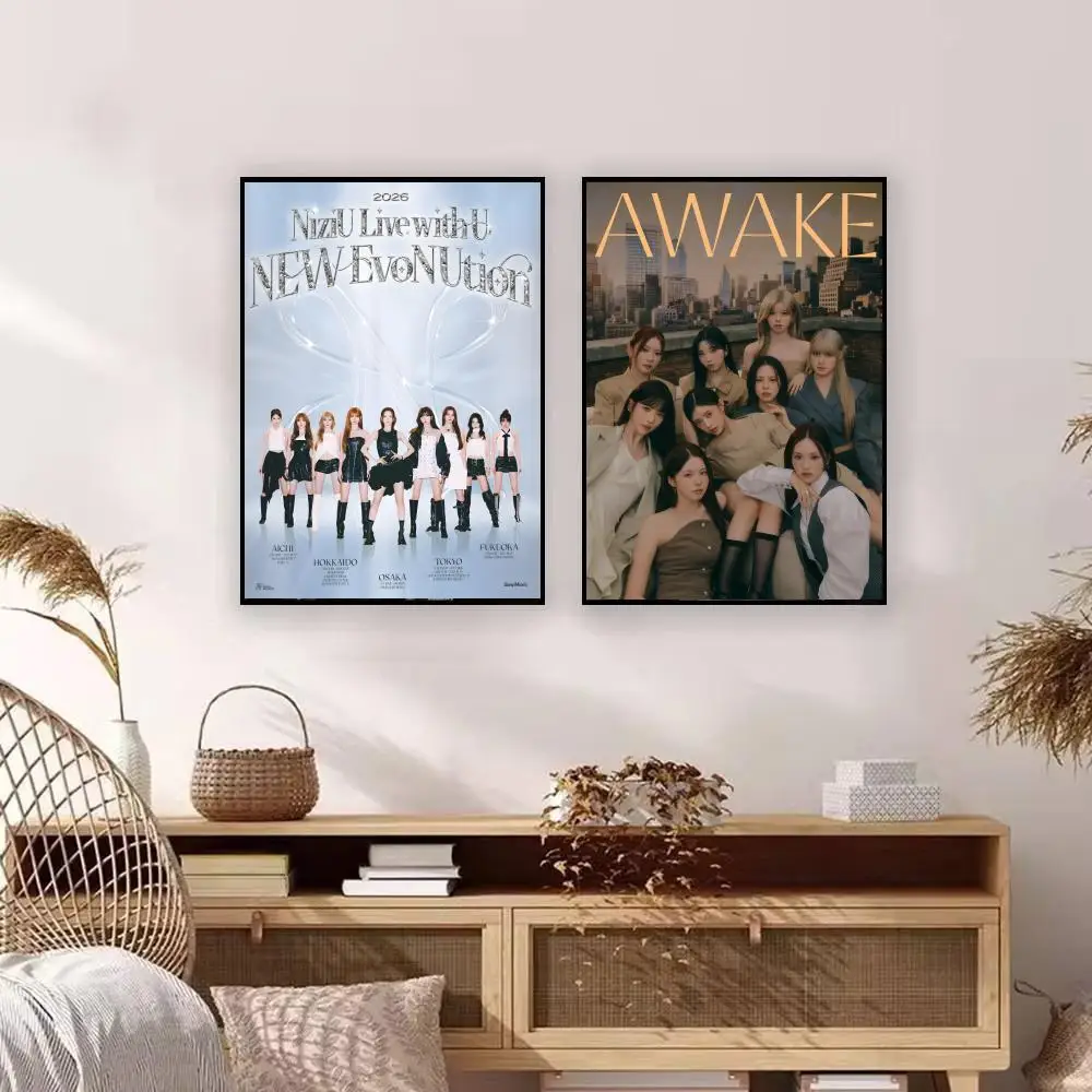 Music N-NiziU Poster Premium Art Wall Decor, Simple Ornament for Living and Leisure Areas
