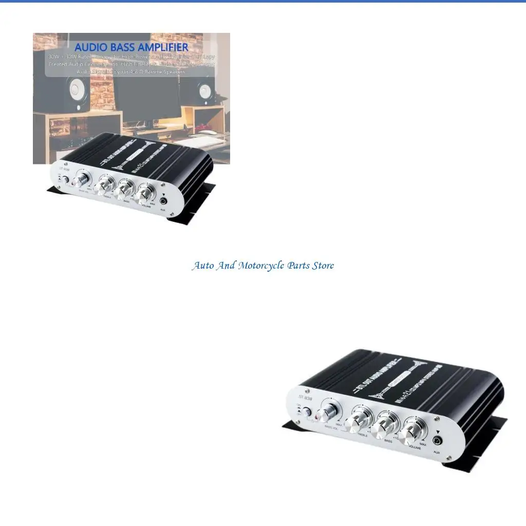 P9FD Vehicle Sound Amplifier Powerful Auto Sound Amplifier with Intelligent Processing for Enhances Music Experience