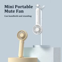 GGbingo Portable Fan Mini Fan Handheld USB Rechargeable 3 Speed Fan With Standing and Charging Light for Bedroom Camping