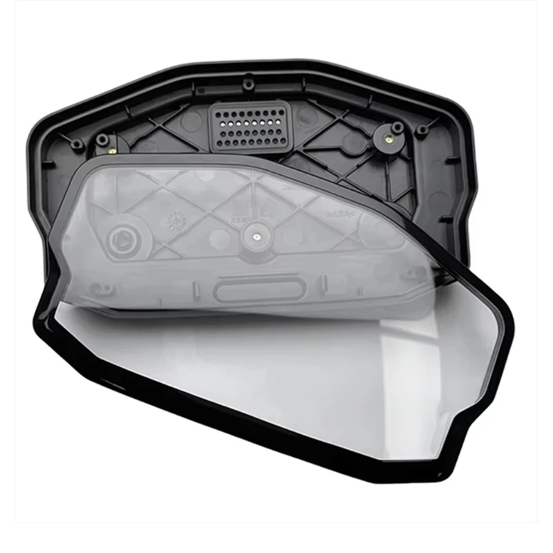547B Direct-Fit Motorcycle Dashboard Cover Set, Plastic Instrument Cluster Housing with Clear Smoked-Look Lens, for 1199,