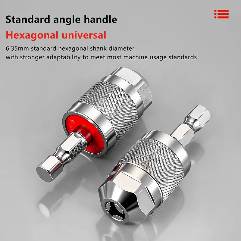 1Pc Quick-Change Hex Shank Screwdriver Chuck Adapter - Drill Bit Collet Converter, Extension for Electric Drills & Grinders
