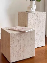 Nordic Light Luxury Style Living Room Decoration Vase Display Stand Cave Stone Roman Sculpture Square Post Size Customization