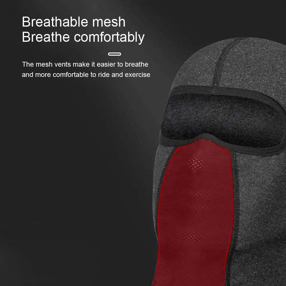 ROCKBROS Sturmhaube, Winter-Gesichtsmaske, warme Fahrradhelm-Innenkappe, winddicht, atmungsaktiv, waschbar, für Damen und Herren. – Detail 7