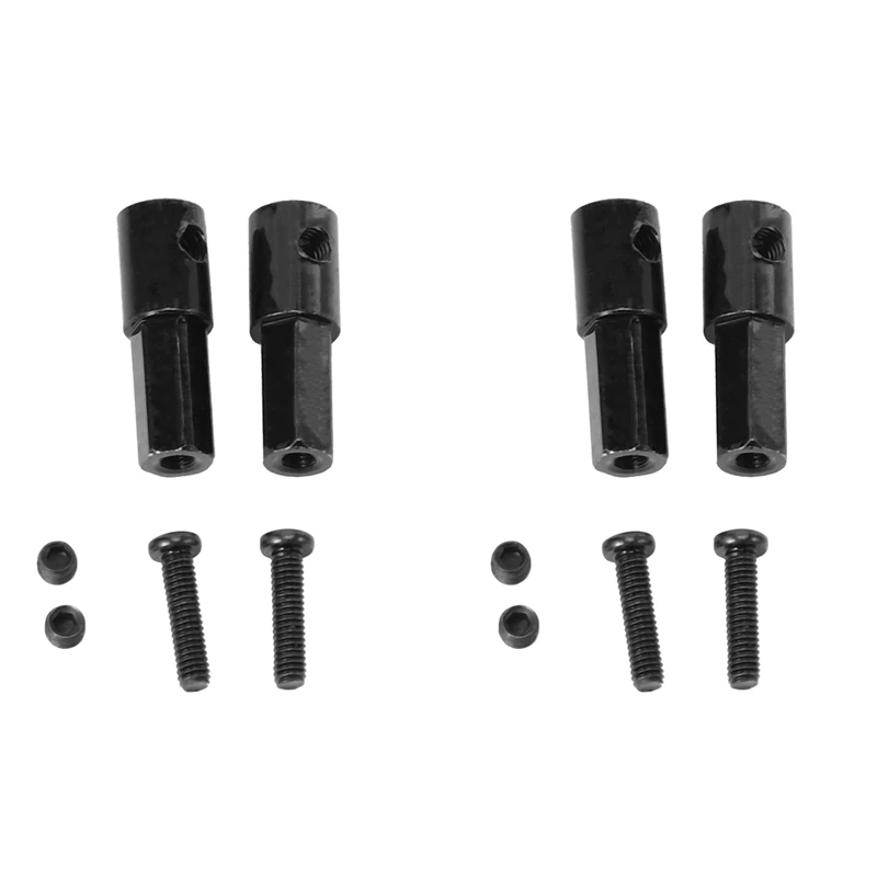 4Pcs Metalen Achteras As Adapter Accessoires Voor Wpl D12 C14 C24 C34 B24 B36 Mn D90 D91 MN99S rc Auto Onderdelen