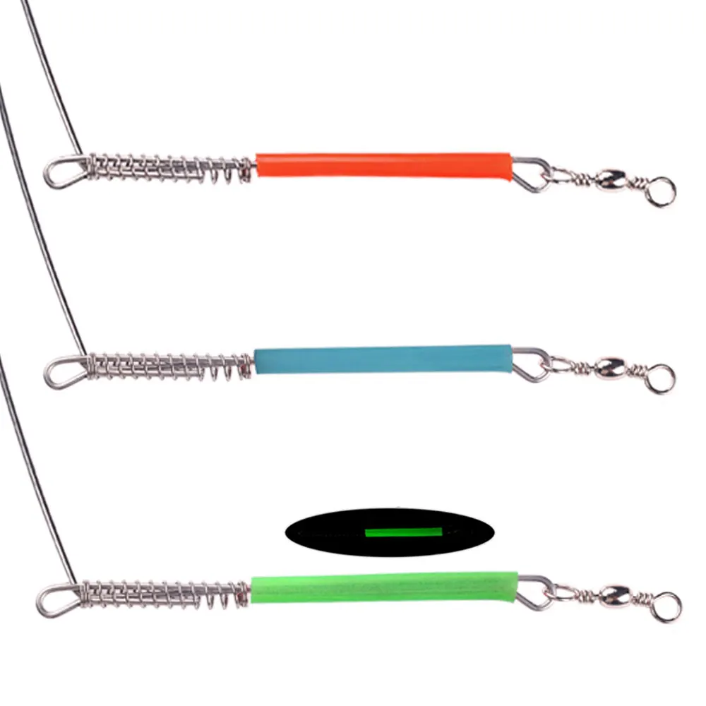 أذرع توازن من أسلاك الفولاذ لصيد الأسماك في المحيط ، وصيد الأسماك في المياه المالحة ، وموصل منصات صيد القوارب مع دوار زنبركي ، و 10 أو لكل حقيبة #5