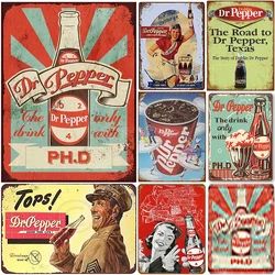 Vintage Metal DecorTin Signs Plaque Plate Cola Wall Art Posters for Bar Pub Clubs Cafe Iron Tinplate Retro Painting Decoration