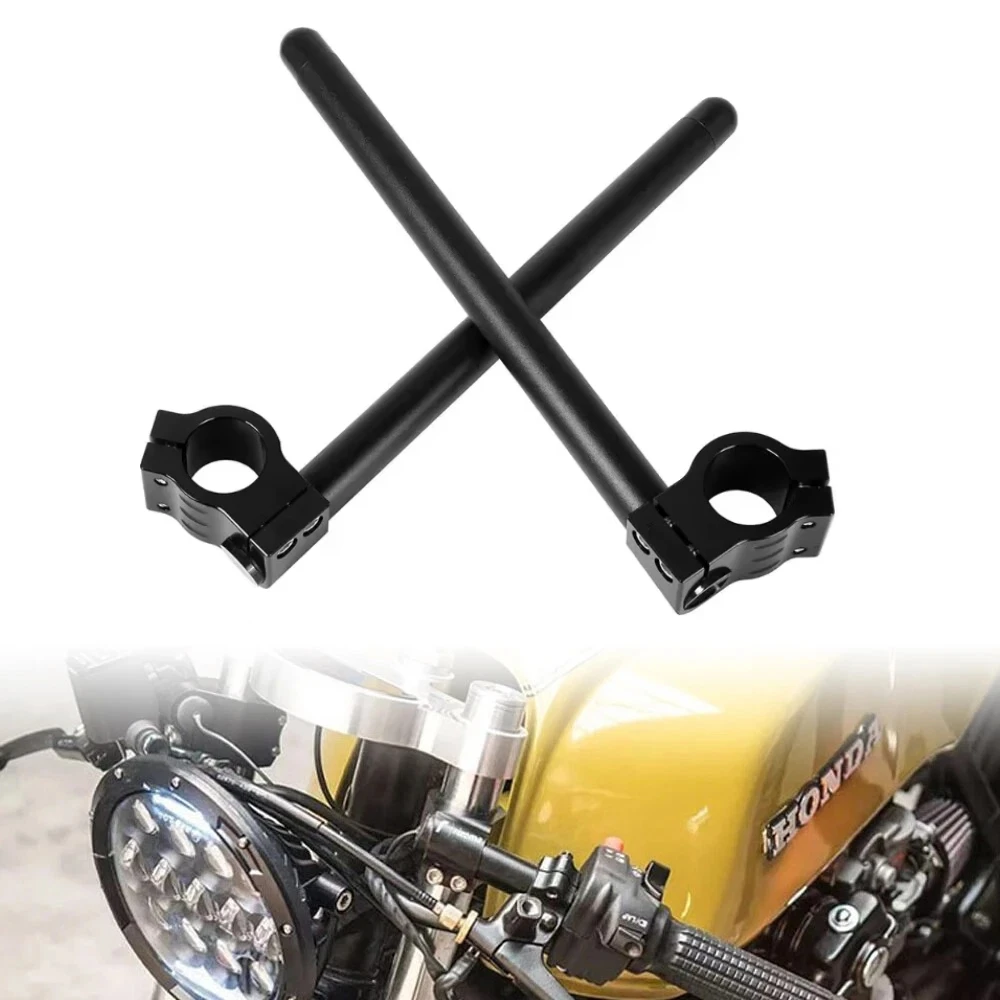 Motorcycle Handle Bars Racing Adjustable Cafe Racer 31/32/33/35/36/37/39/41/45/48/50/51mm Clip On Ons Fork Universal Handlebars