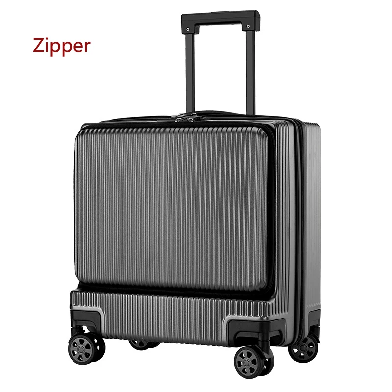 18''carry on cabin  trolley luggage,Business Travel Suitcase on wheels,suitcase with laptop bag,Rolling luggage, With Micro USB