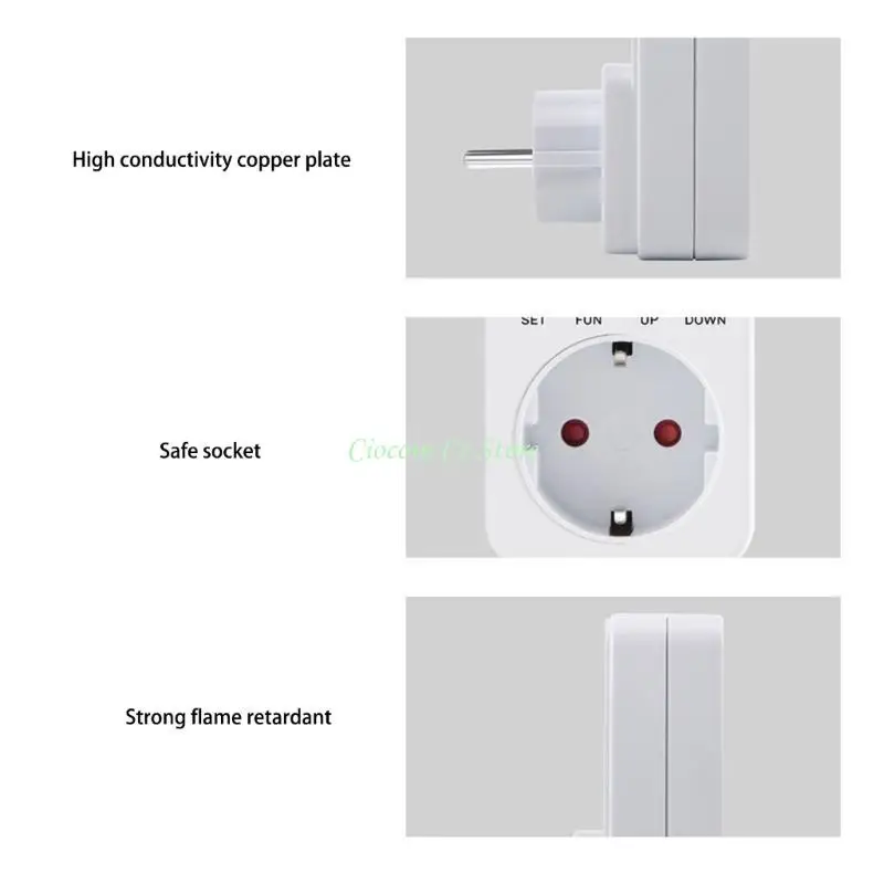 

Небольшая розетка с таймером X90F с технологией датчиков освещенности и несколькими типами таймеров для экономии энергии для