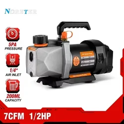 Cordless Refrigerant Vacuum Pump 7CFM 5PA 1/2HP 1/4 Air Inlet  For Household Air Conditioning For Makita 18v Battery