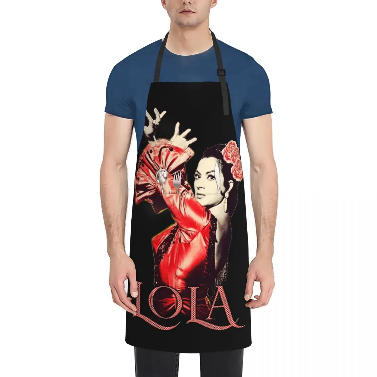 

Lola Flores Lola Faraona Red Dress Apron Ladies Goods For Home And Kitchen For Man Beauty Apron