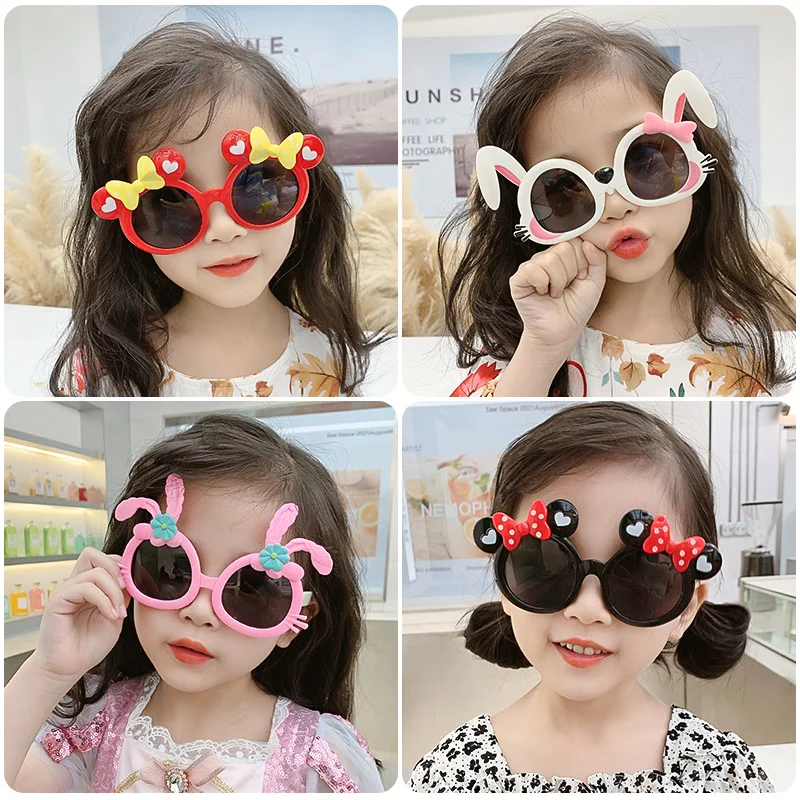 2024 New Children Cute Cartoon UV400 Sunglasses Boy Girl Colors Outdoor Kids Sun Protection Sunglasses Baby Sport Shades Glasses