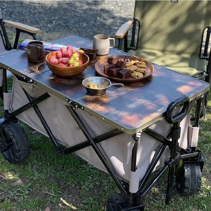 TAO Folding cloth pocket cart four-way campground trailer fishing barbecue trolley beach