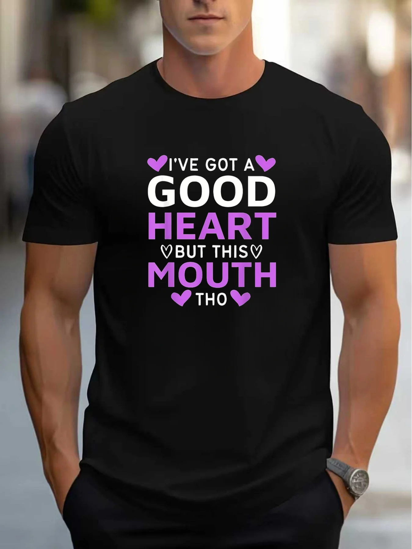 Men's Casual T-Shirt with the Phrase 