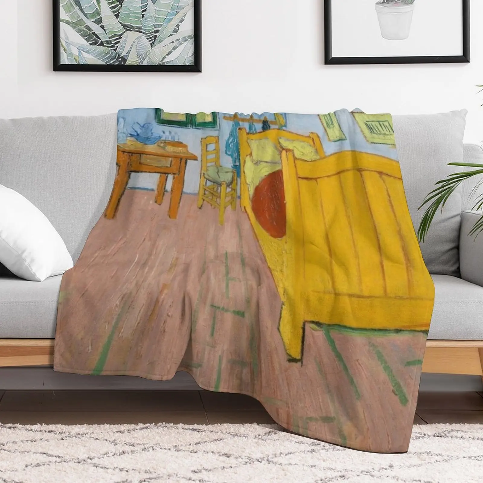 Bedroom In Arles Painting By Vincent Van Gogh Throw Blanket Blankets For Baby Plush Blankets