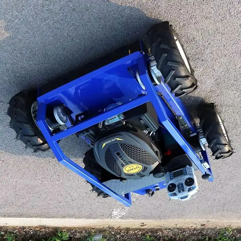 맞춤형 플레일 원격 제어 무선 잔디 깎는 로봇 잔디 트랙터 제초기 브러시 커터 4륜 구동