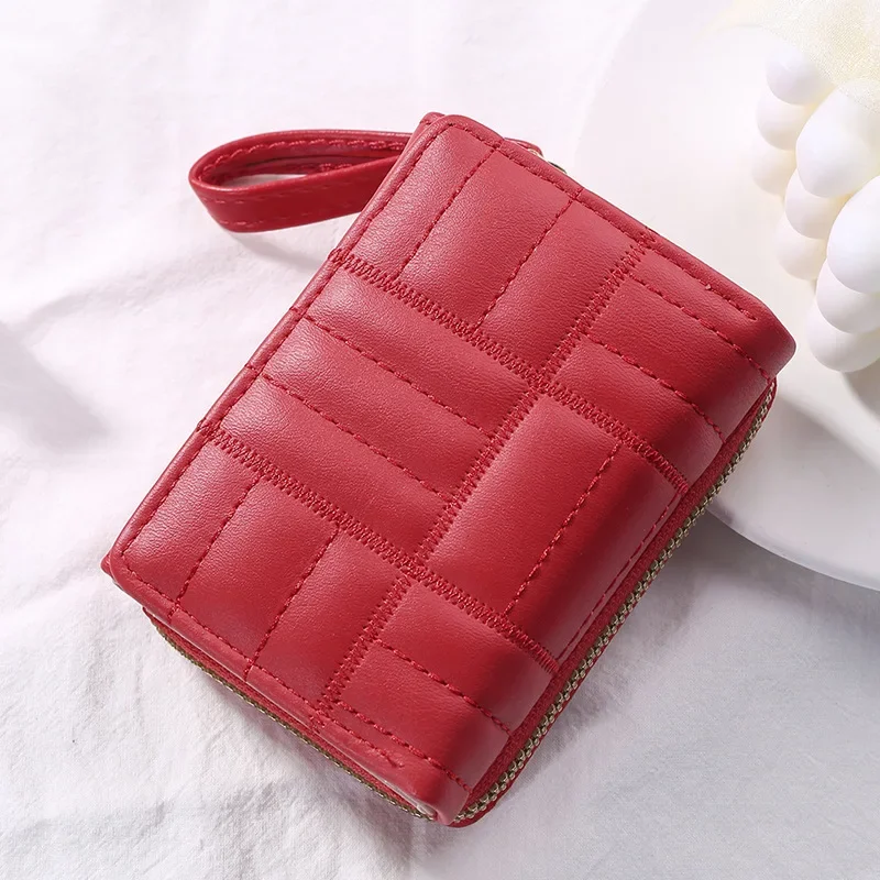 

Mini Hasp Solid Multi-Cards Holder Coin Short Wallets Purse Women Simple Id Credit Card Money Wallets Leather Female Purse