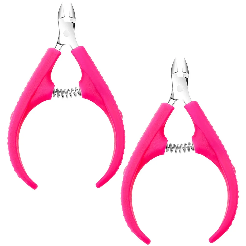 

2 Pcs Cuticle Nipper Stainless Steel Manicure Tool Nail Trimmer Dead Skin Remover Professional Cuticle Trimmer Exfoliation