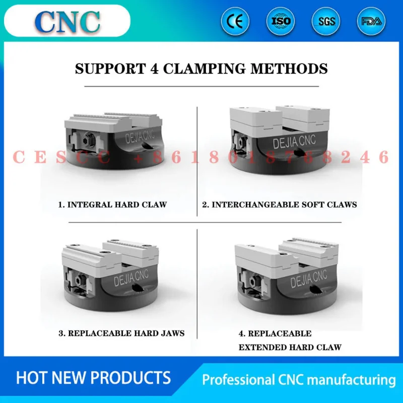 Self-Centering Five- 45° Sawtooth CNC Special-Purpose Synchronous Motion Seeking Precision Four-Axis Vise Fixture