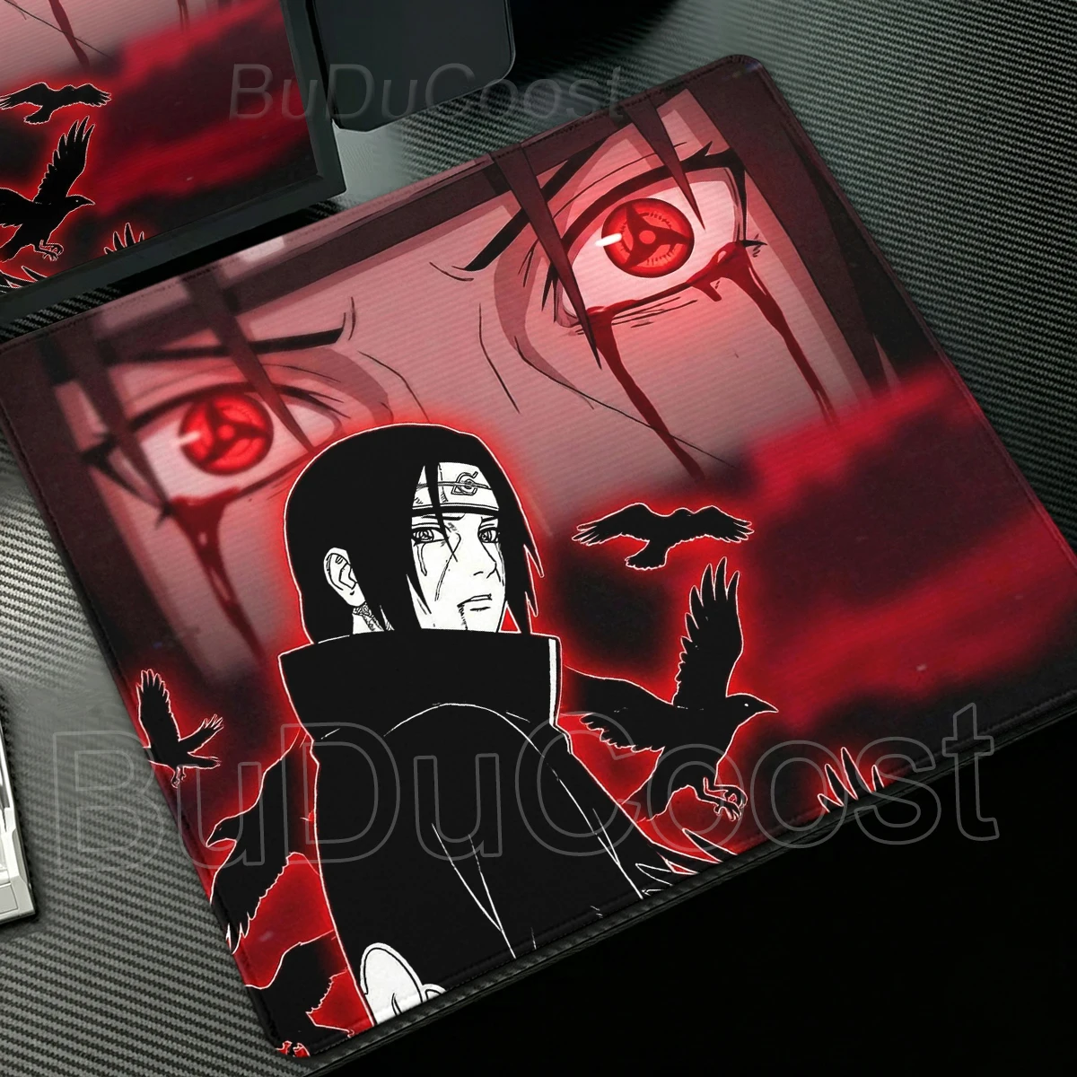 Cooles Anime-Mauspad, Akatsuki Uzumaki Naruto, rutschfeste Tastatur-Schreibtischunterlage, Laptop-Gamer-Mauspad, PC-Zubehör, Büro, kleine Pads
