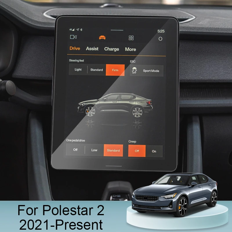 

Car Styling GPS Navigation Screen Protective Film Sticker For Polestar 2 2021-Present Control of LCD Screen Internal Accessory