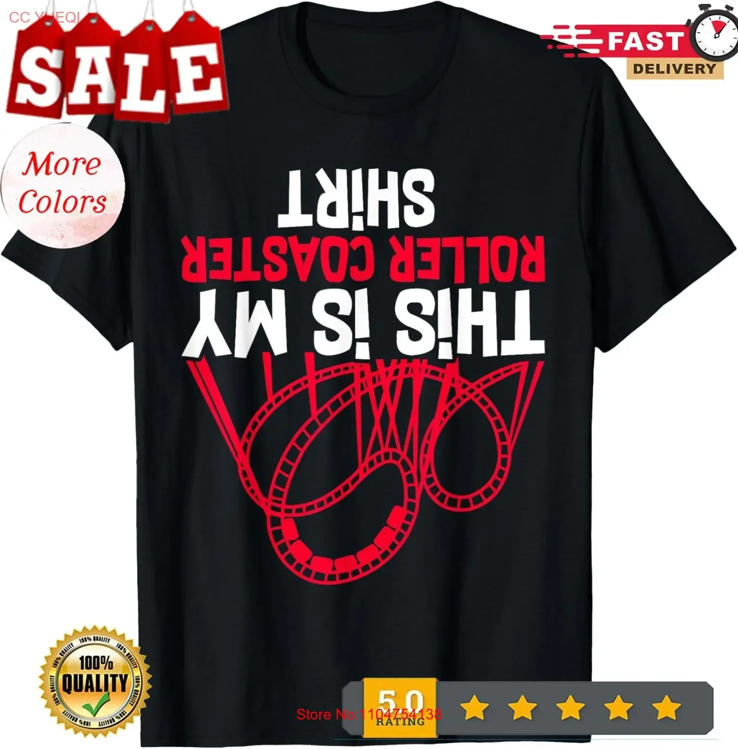 This Is My Roller Coaster Funny Lover T Shirt vintage Washed Comfortable Breathable Versatile Unisex graphic Stylish Stretched