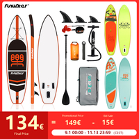 FunWater Sup Board Inflatable Surfboard Stand Up Paddle Board 335 x 84 x 15 cm Complete Inflatable Sup Paddle Board Accessories