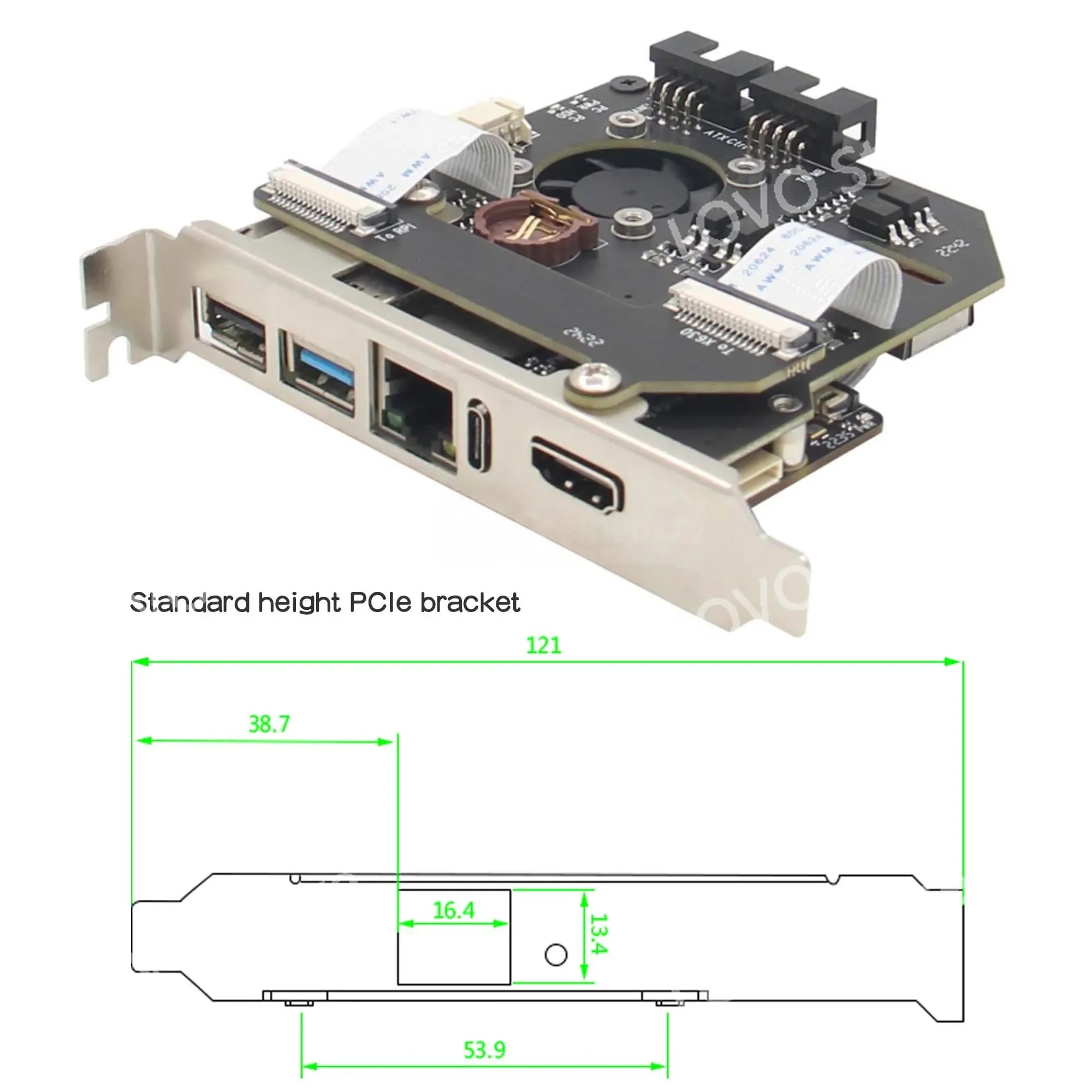 PiKVM-A8 HAT remote control PCIe overip server kvm HDMI CSI