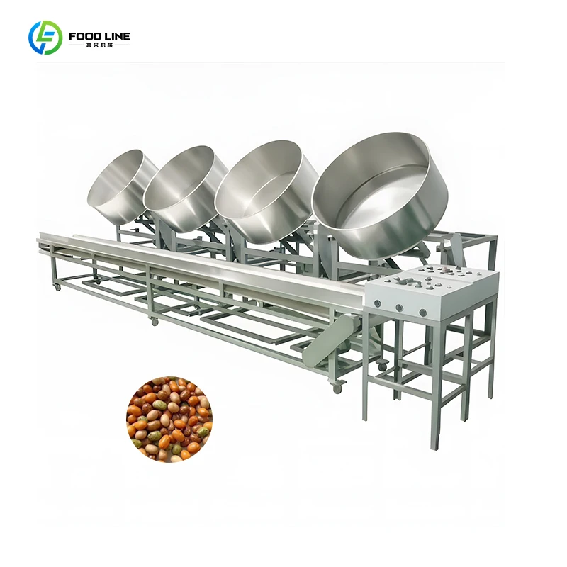 Nuevo fabricante chino de acero inoxidable, máquina automática de aperitivos caramelizados con maní