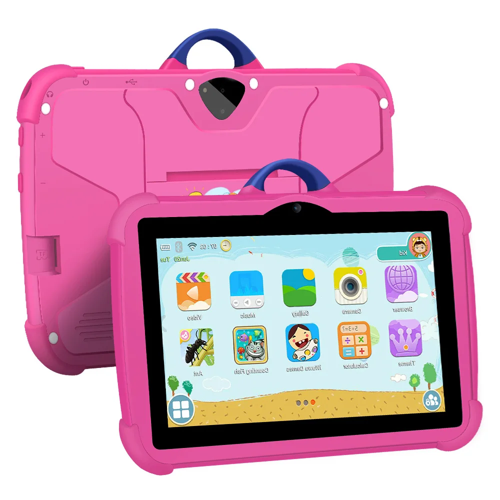 Tabletas WiFi de 7 pulgadas para niños, Tablet educativa de aprendizaje Google, Quad Core, 4GB de RAM, 64GB de ROM, barata, Simple, favorita para niños