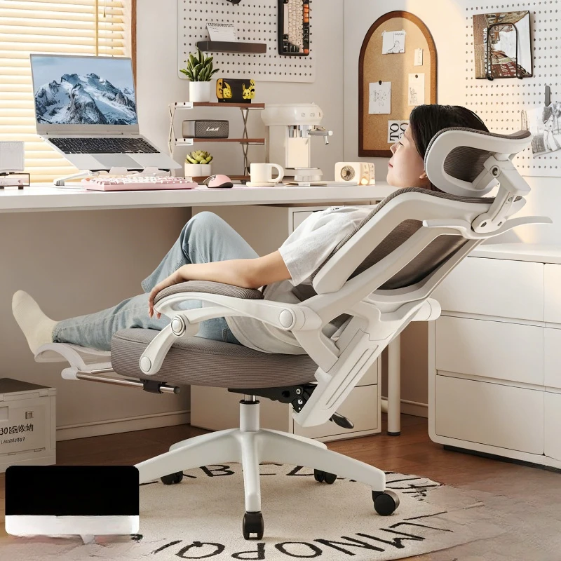 Gaming Chair Reclining Mesh Ergonomic Office Chair Adjustable Multi Position Seat Silent Wheels for Home Office