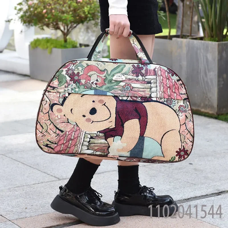 Disney-Bolsa de equipaje impermeable para mujer y niña, bolsa de viaje de gran capacidad, duradera, de viaje, de gimnasio, de alta calidad, Unisex