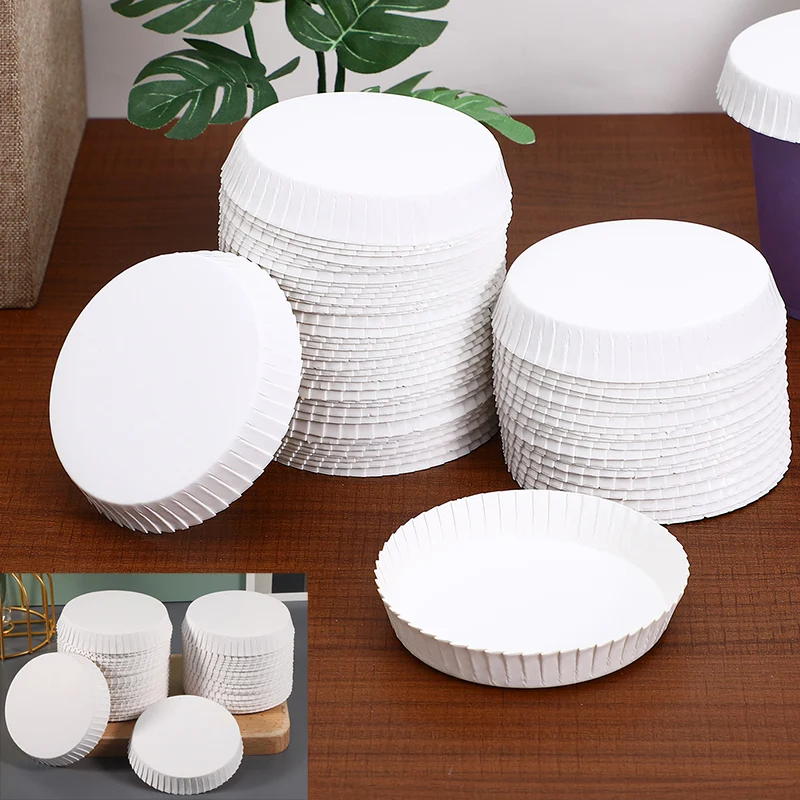 

100 Pcs Disposable Paper Cup Lid Cover Cups White Covers for Outdoors Household Office Drinking Accessories Party Supplies