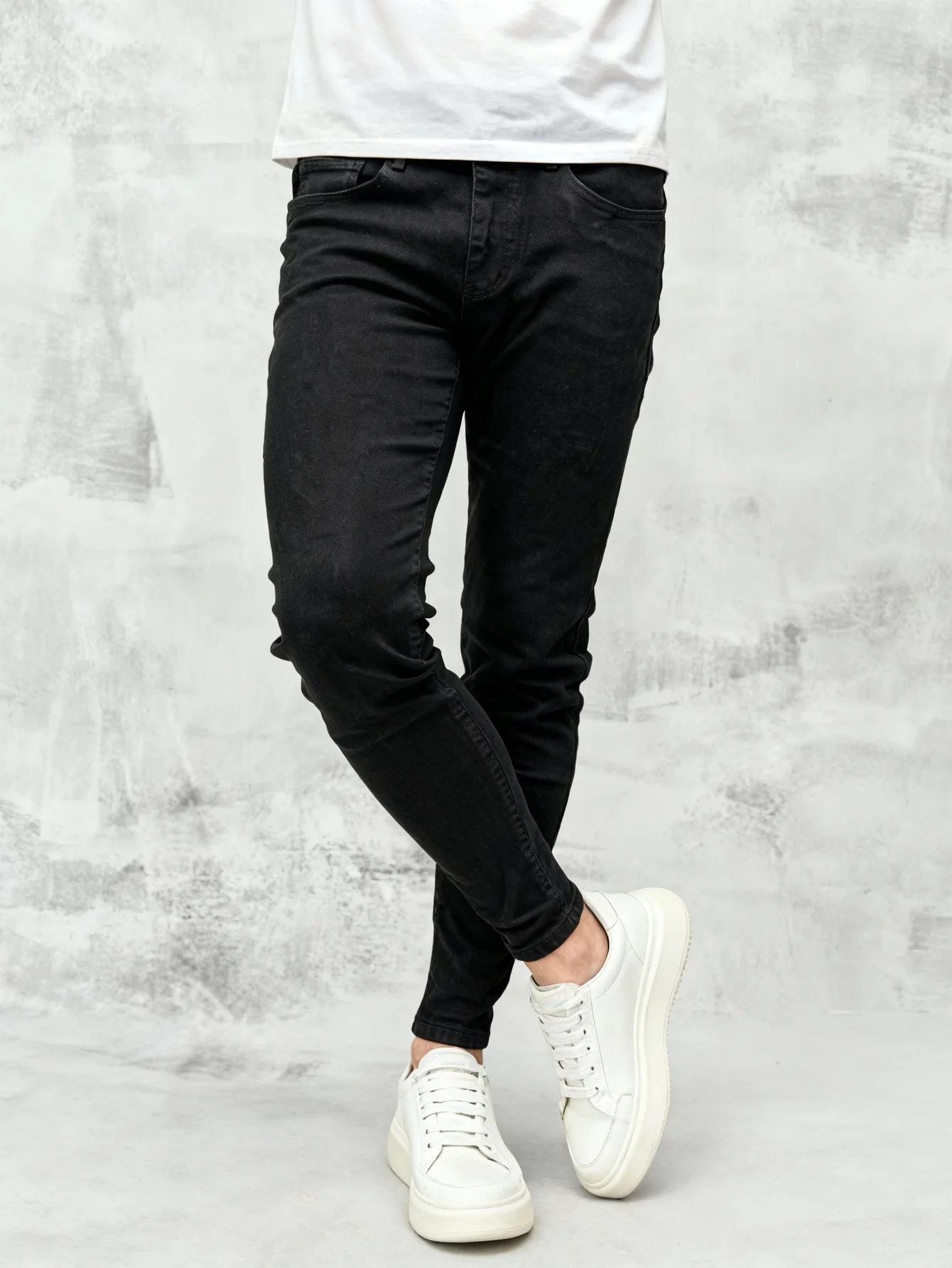 Men's Vintage British Style Slim Fit Skinny Jeans