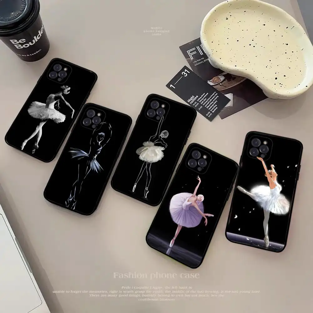 Ballerina Ballet Dance Girl Phone Case Silicone Soft for iphone 15 14 13 12 11 Pro Mini XS MAX 8 7 6 Plus X XS XR Cover